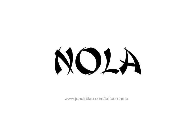 Tattoo Design Name Nola