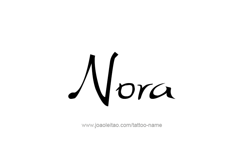 Tattoo Design Name Nora