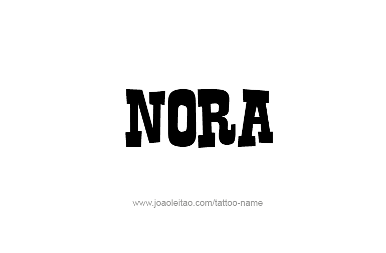 Tattoo Design Name Nora