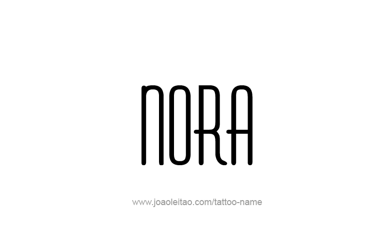 Tattoo Design Name Nora