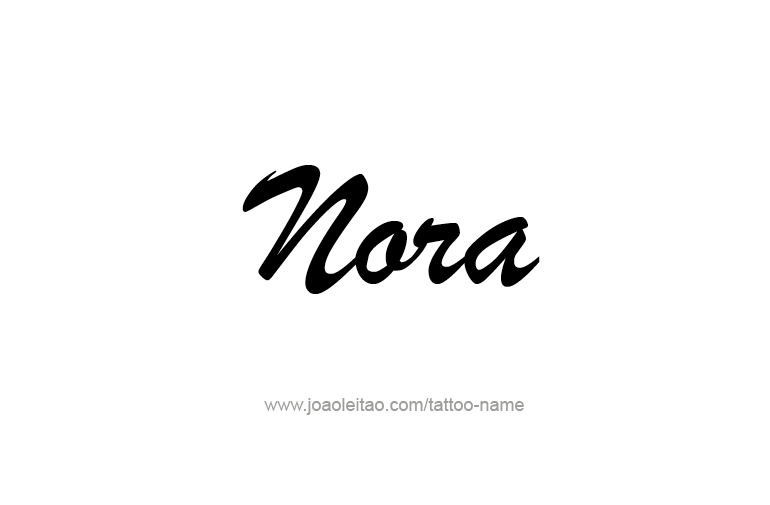 Tattoo Design Name Nora