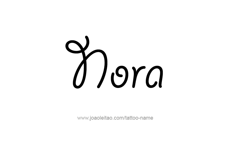 Tattoo Design Name Nora