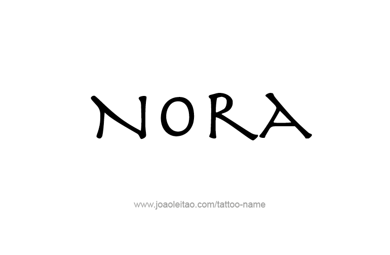 Tattoo Design Name Nora