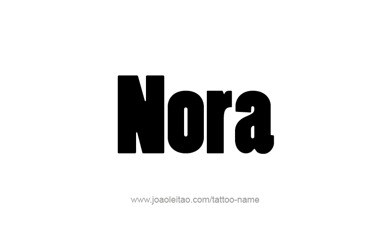 Tattoo Design Name Nora