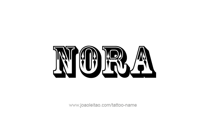 Tattoo Design Name Nora