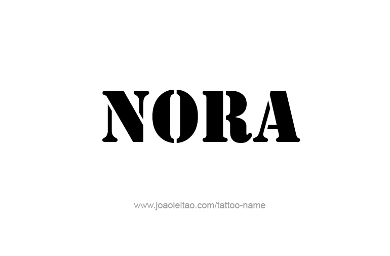 Tattoo Design Name Nora