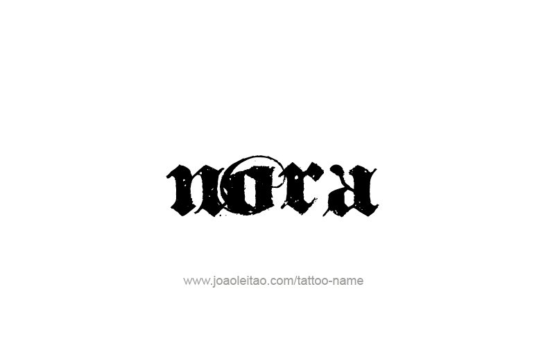 Tattoo Design Name Nora