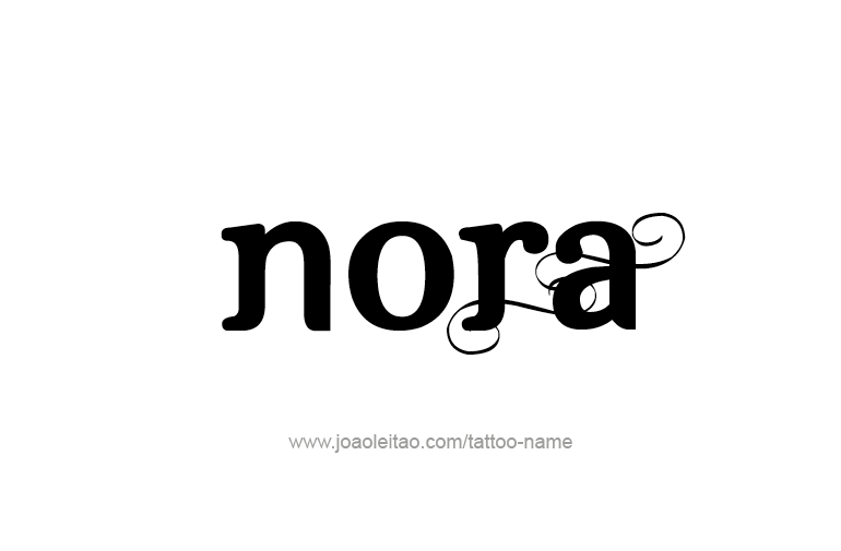 Tattoo Design Name Nora