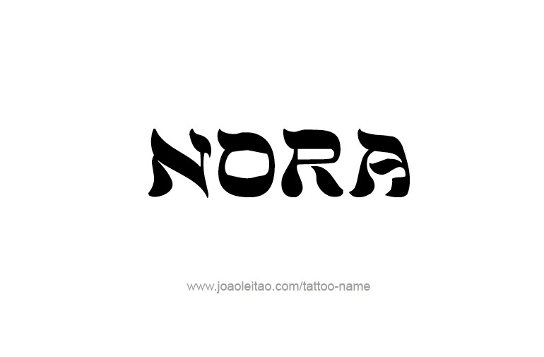 Tattoo Design Name Nora