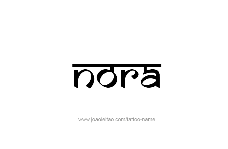 Tattoo Design Name Nora