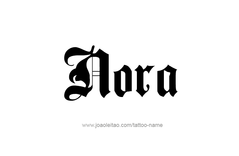 Tattoo Design Name Nora