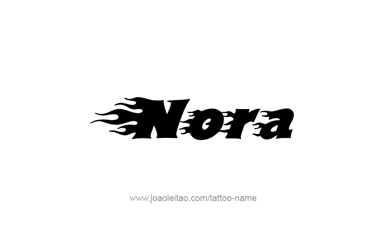 Tattoo Design Name Nora