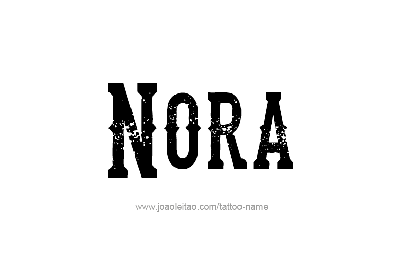 Tattoo Design Name Nora