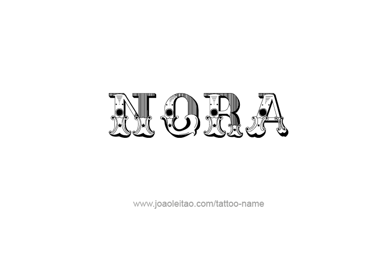 Tattoo Design Name Nora