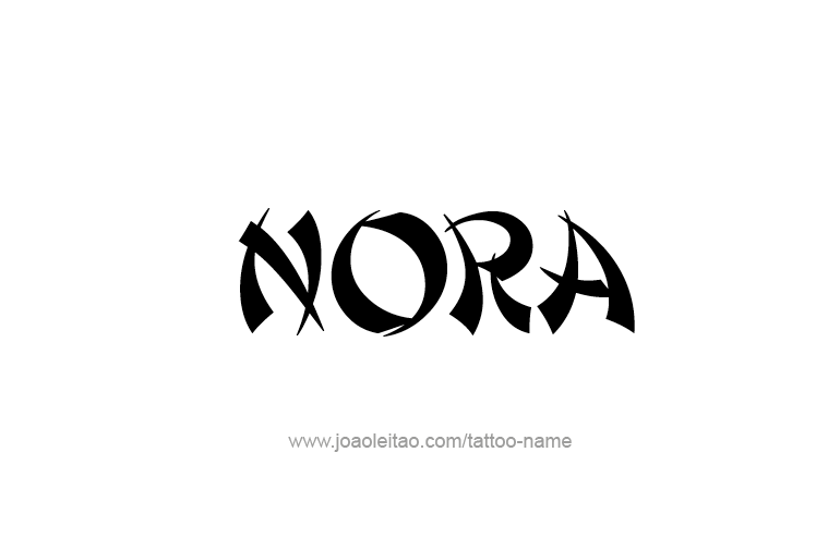 Tattoo Design Name Nora