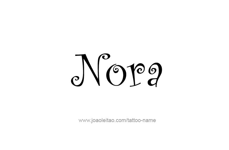 Tattoo Design Name Nora