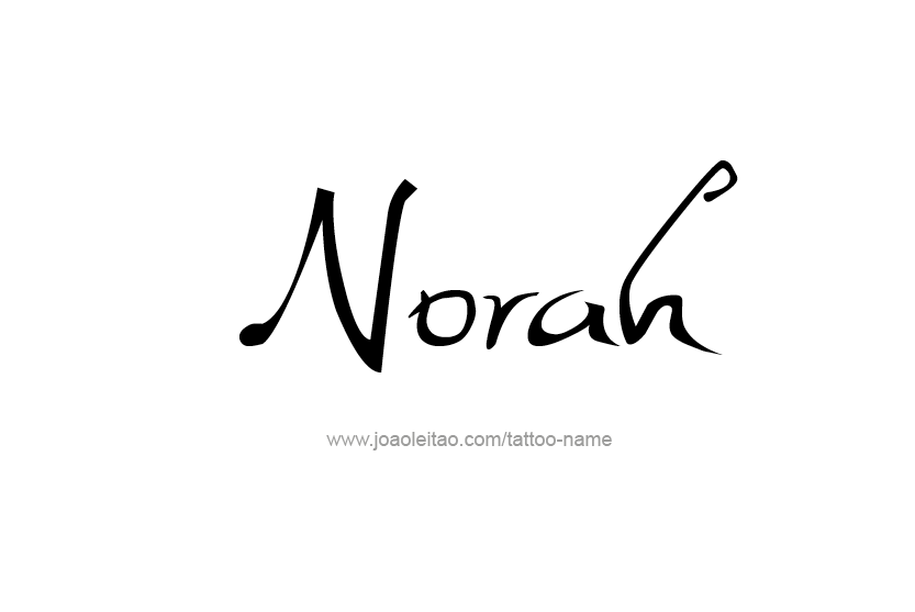 Tattoo Design Name Norah   