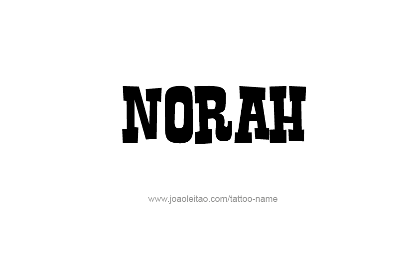 Tattoo Design Name Norah   