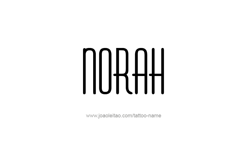 Tattoo Design Name Norah   