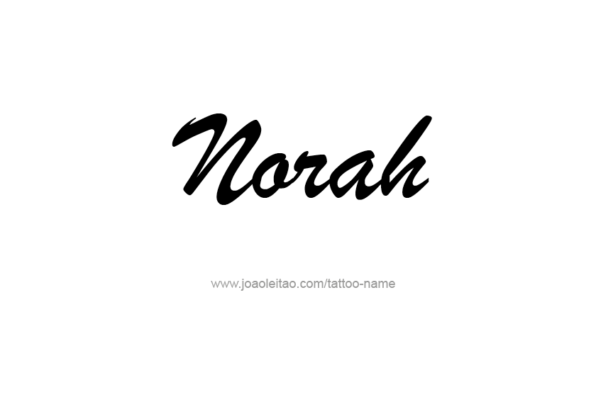 Tattoo Design Name Norah   