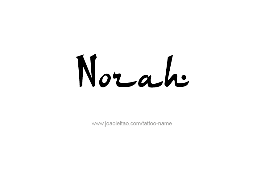 Tattoo Design Name Norah   