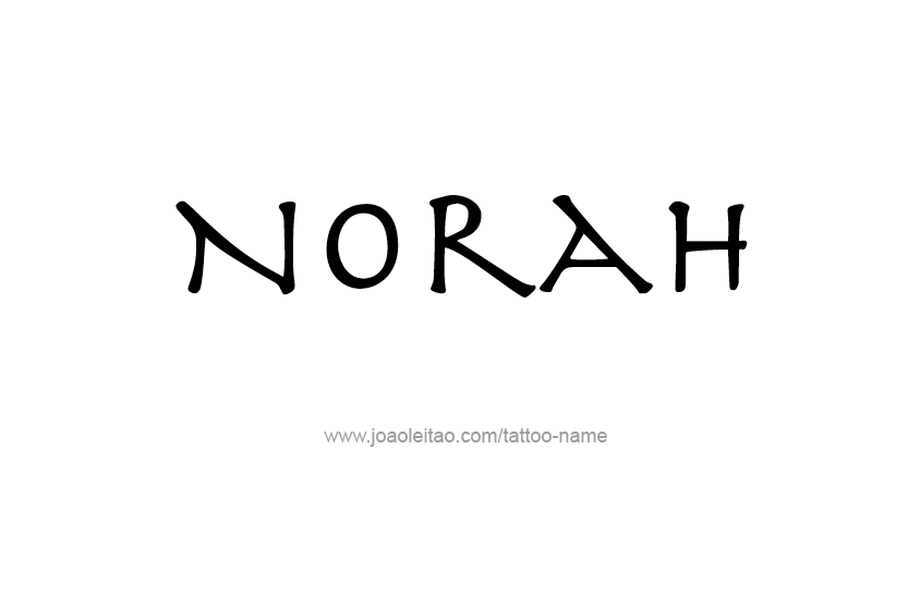 Tattoo Design Name Norah   