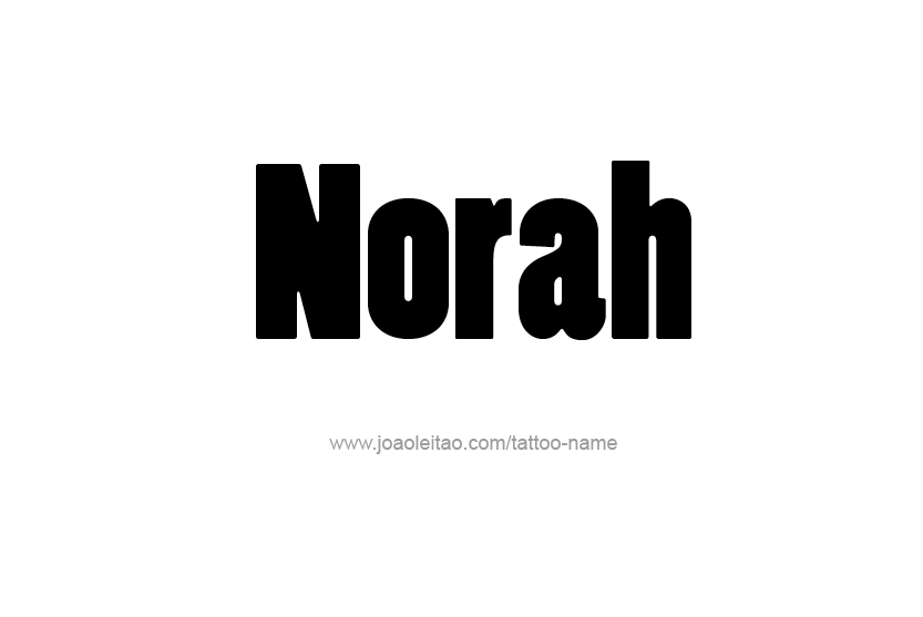 Tattoo Design Name Norah   