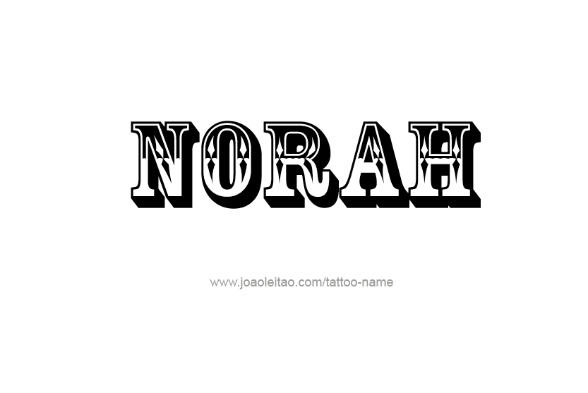 Tattoo Design Name Norah   