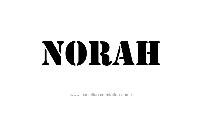 Tattoo Design Name Norah   