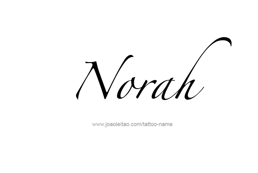 Tattoo Design Name Norah   