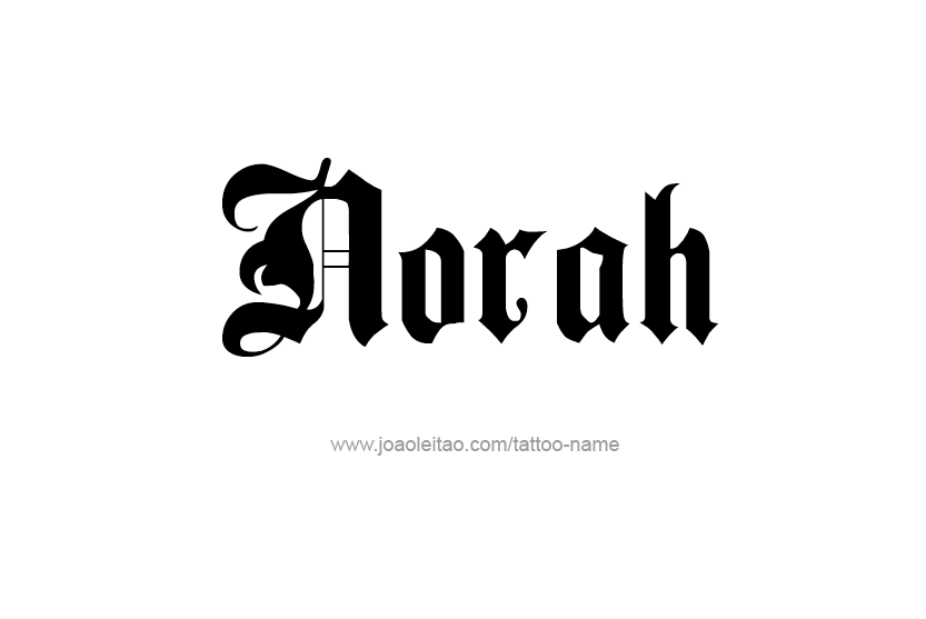 Tattoo Design Name Norah   