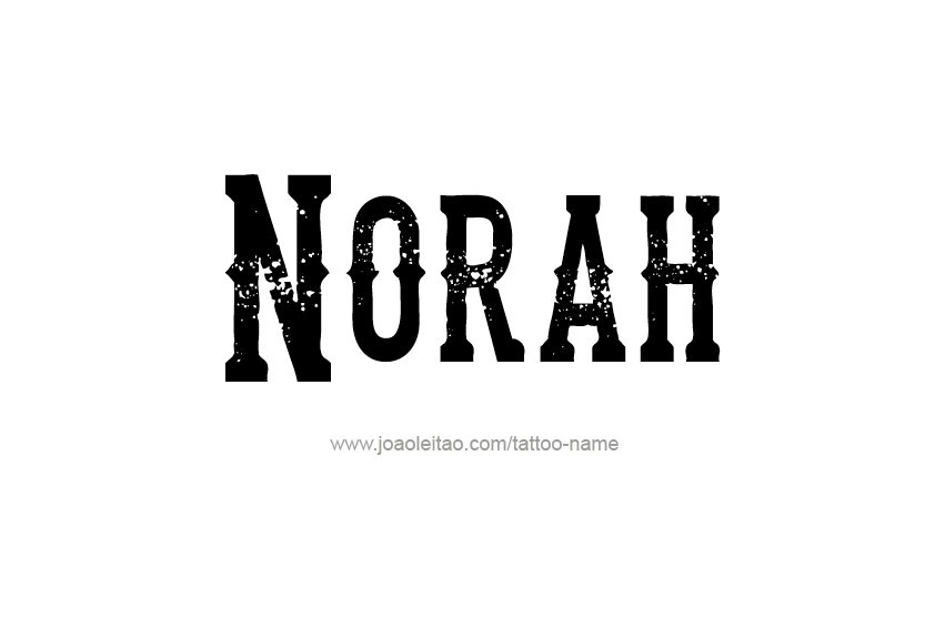 Tattoo Design Name Norah   