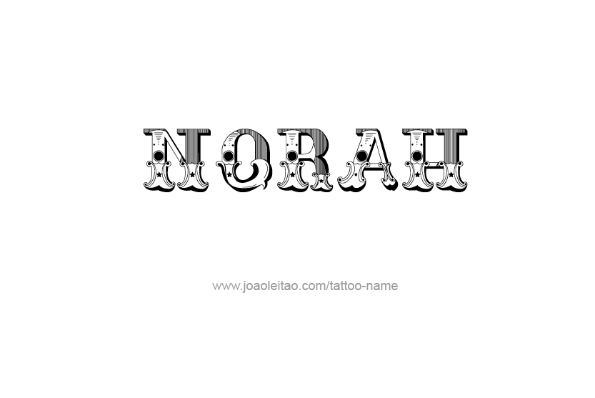 Tattoo Design Name Norah   