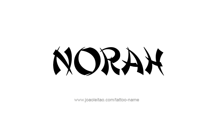 Tattoo Design Name Norah