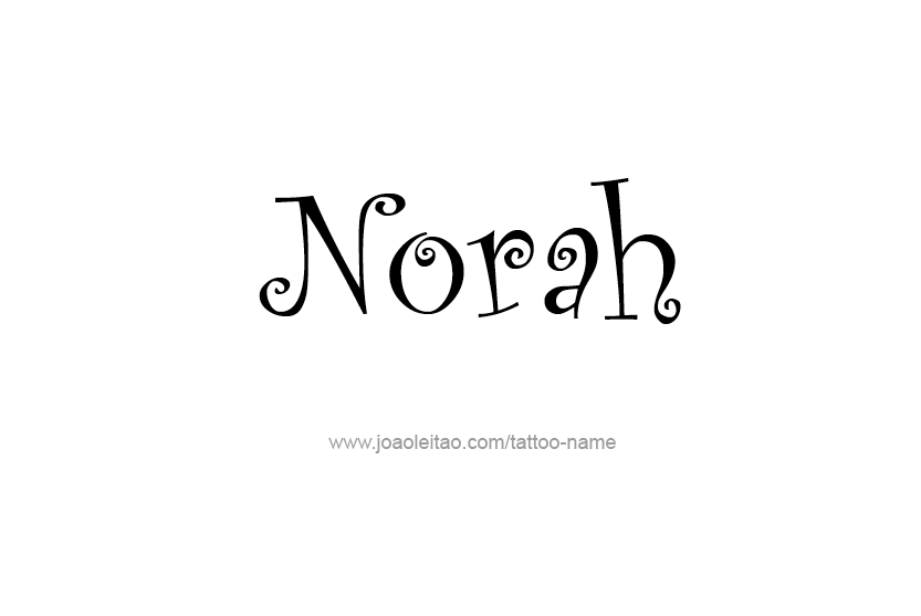 Tattoo Design Name Norah   