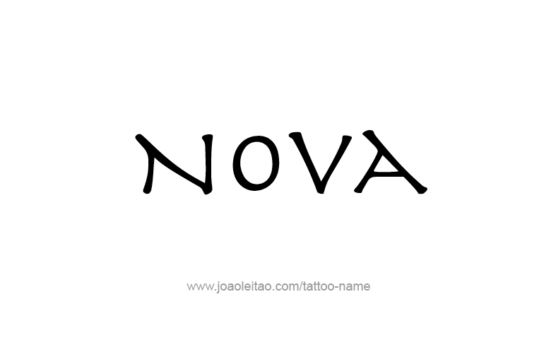 Tattoo Design Name Nova   