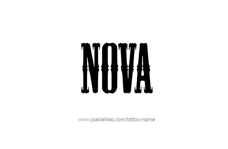 Tattoo Design Name Nova   