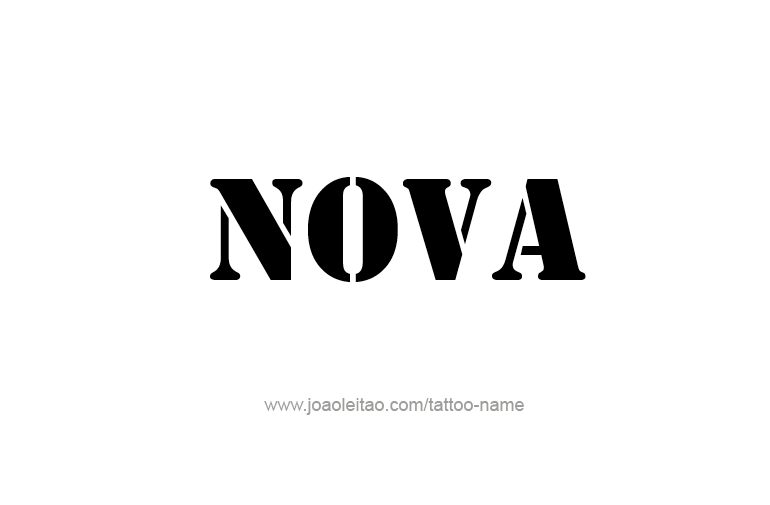 Tattoo Design Name Nova   