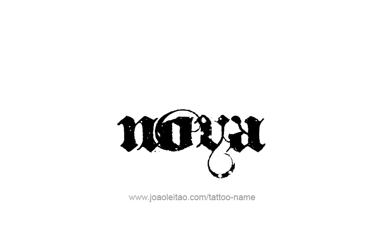 Tattoo Design Name Nova   