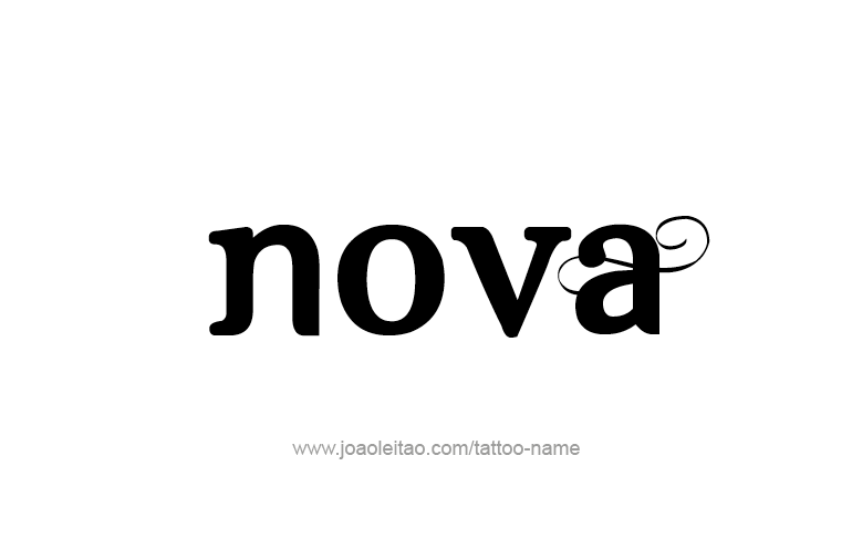 Tattoo Design Name Nova   