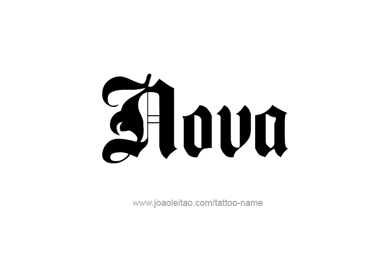 Tattoo Design Name Nova   