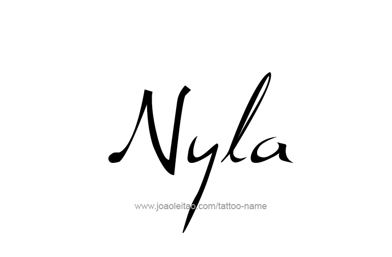 Tattoo Design Name Nyla   