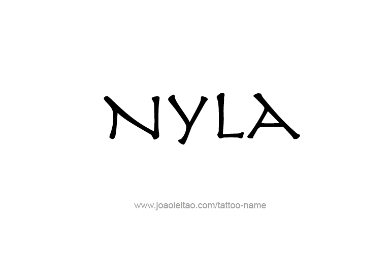 Tattoo Design Name Nyla   