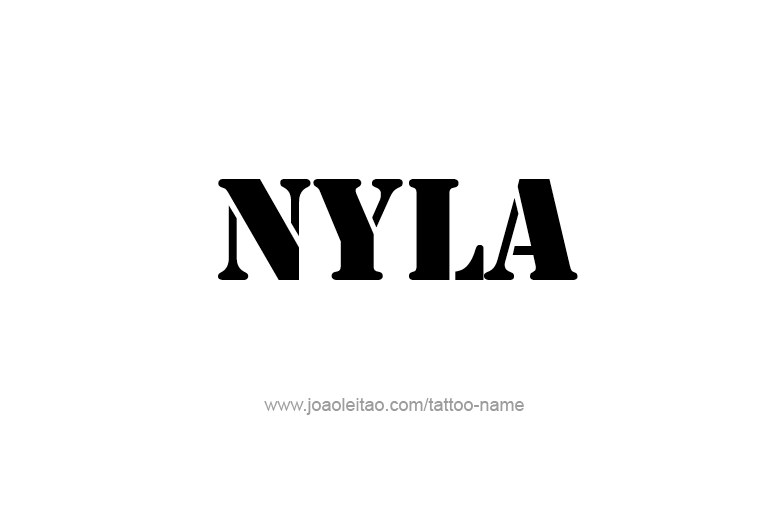 Tattoo Design Name Nyla   