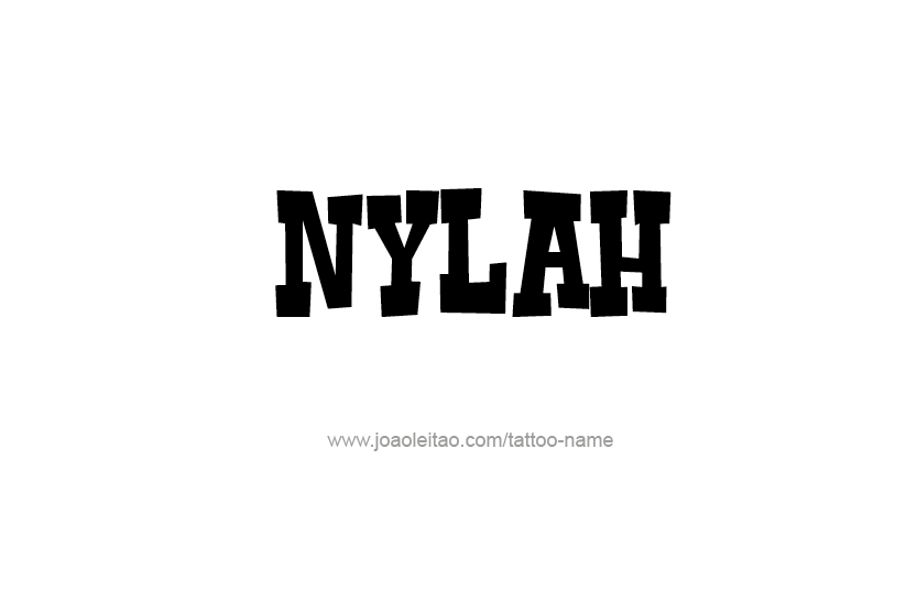 Tattoo Design Name Nylah   