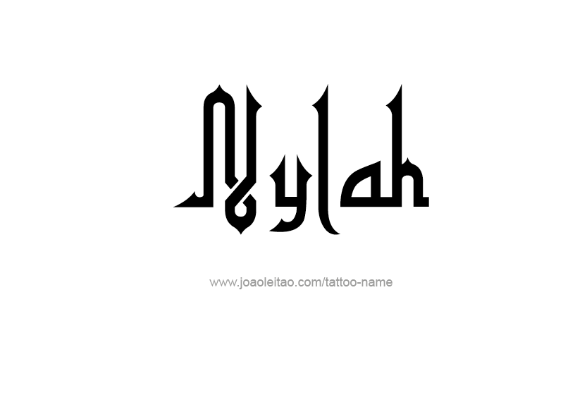 Tattoo Design Name Nylah   