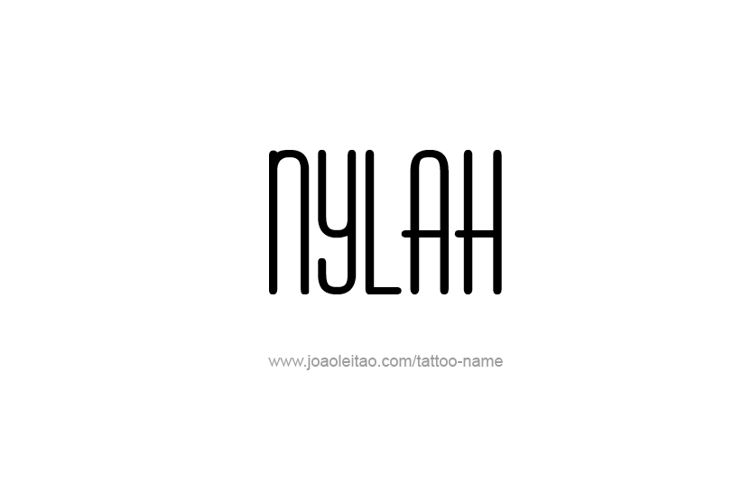 Tattoo Design Name Nylah   