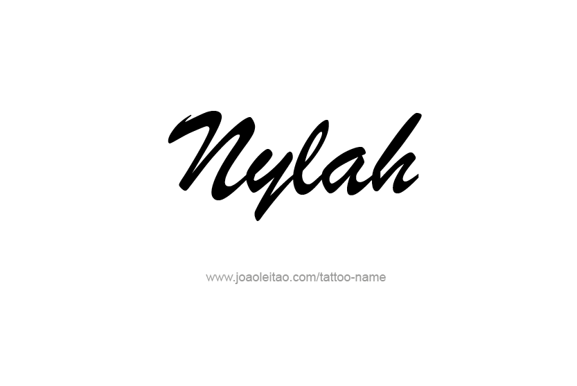 Tattoo Design Name Nylah   