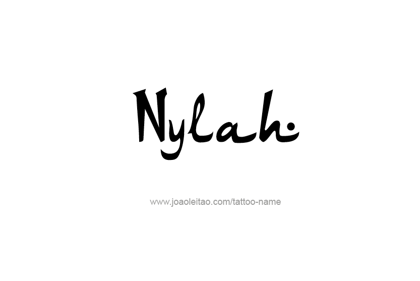 Tattoo Design Name Nylah   