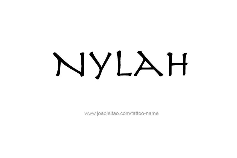 Tattoo Design Name Nylah   